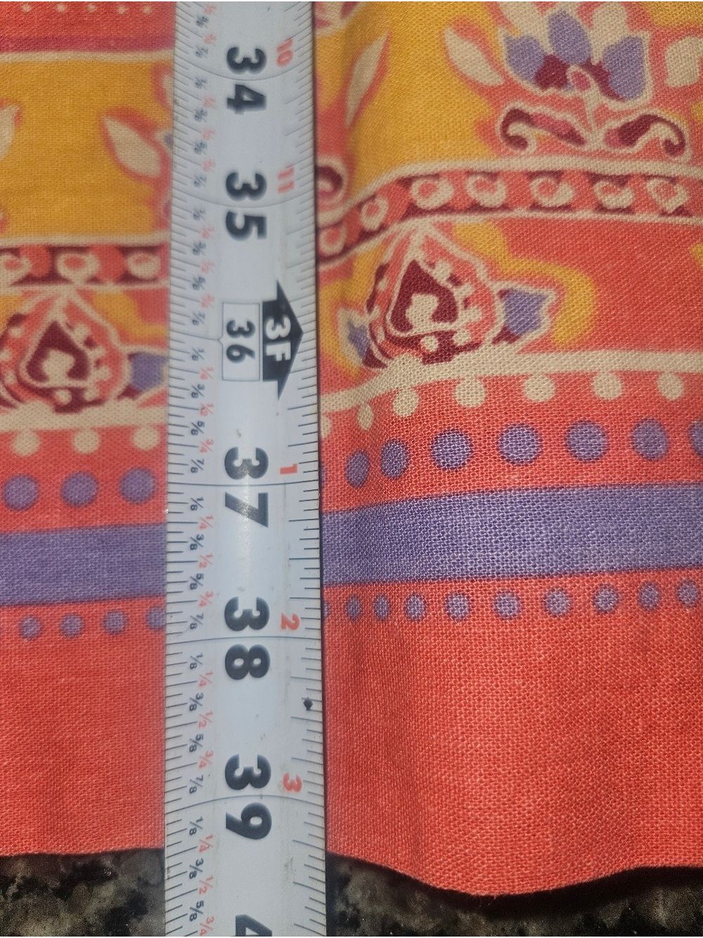 Talbots Linen Blend Dress Women’s Size 14 Floral Sleeveless Summer Coral - Picture 5 of 8